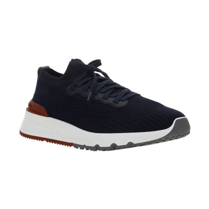 Brunello Cucinelli Blue Cotton Low Top Sneakers