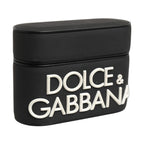 Dolce & Gabbana Case Black PVC Embossed Logo Flip Holder Women Airpods