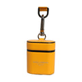 Case Yellow Calf Leather Logo Flip Holder Strap Airpods