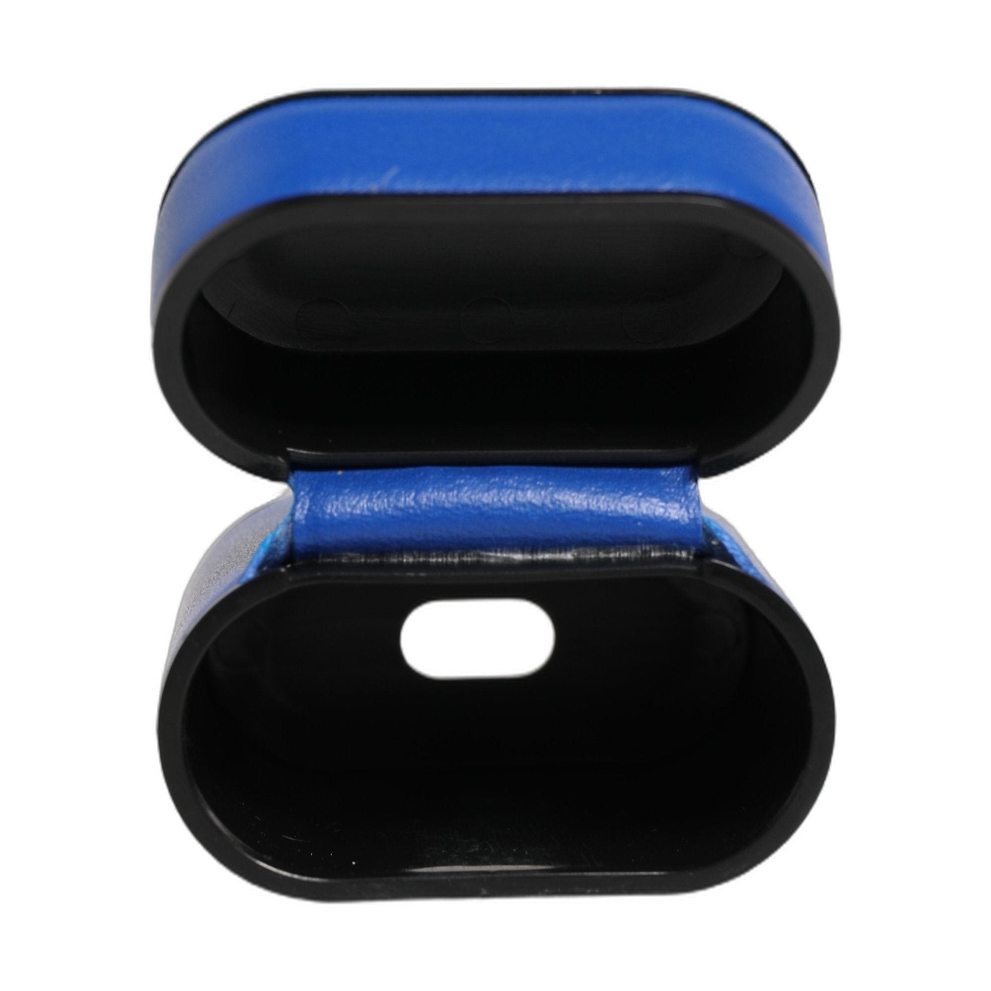 Dolce & Gabbana Case Blue Calf Leather Logo Flip Holder Strap Airpods