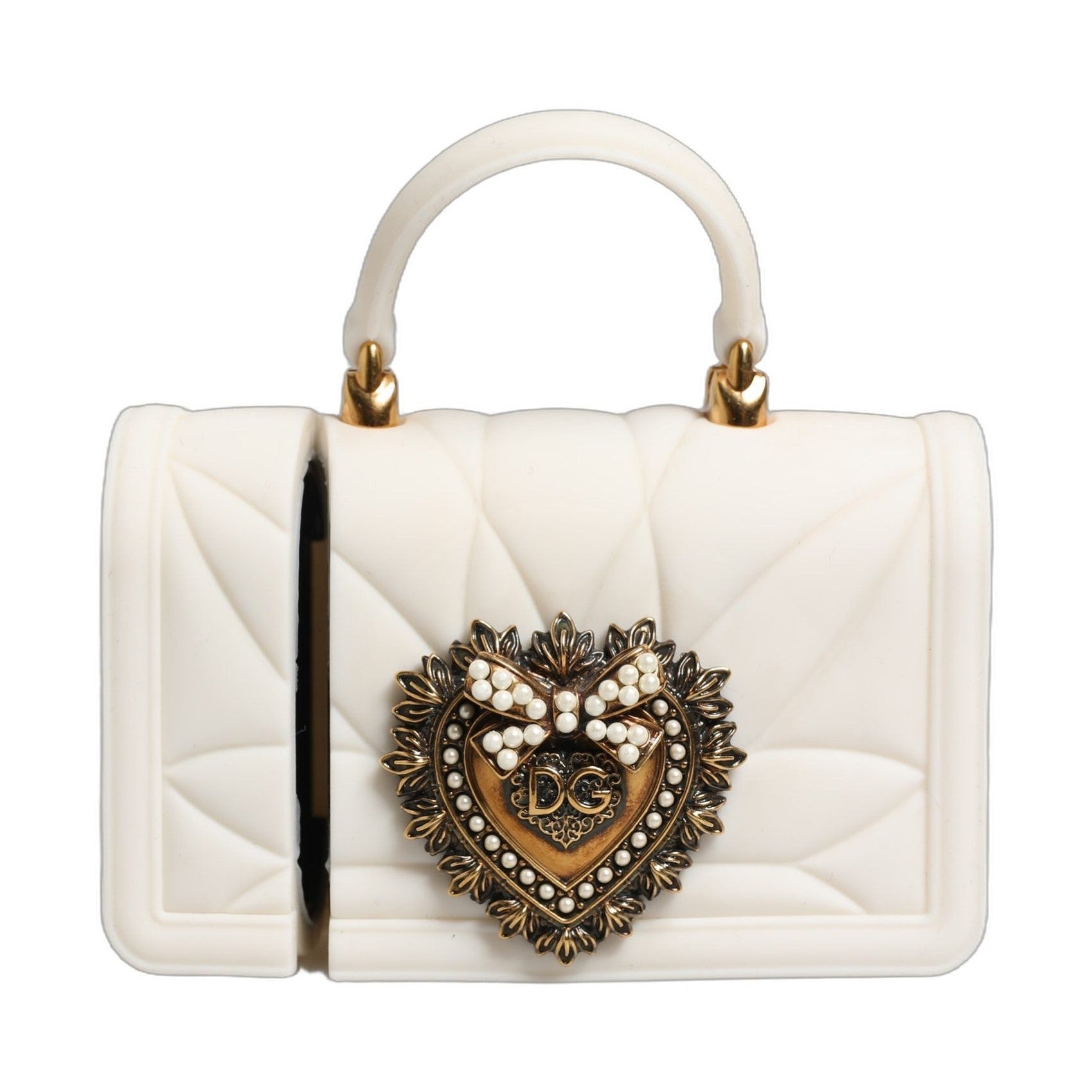 Case White Silicone Devotion Heart Cover Hand Bag Airpod