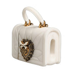 Dolce & Gabbana Case White Silicone Devotion Heart Cover Hand Bag Airpod