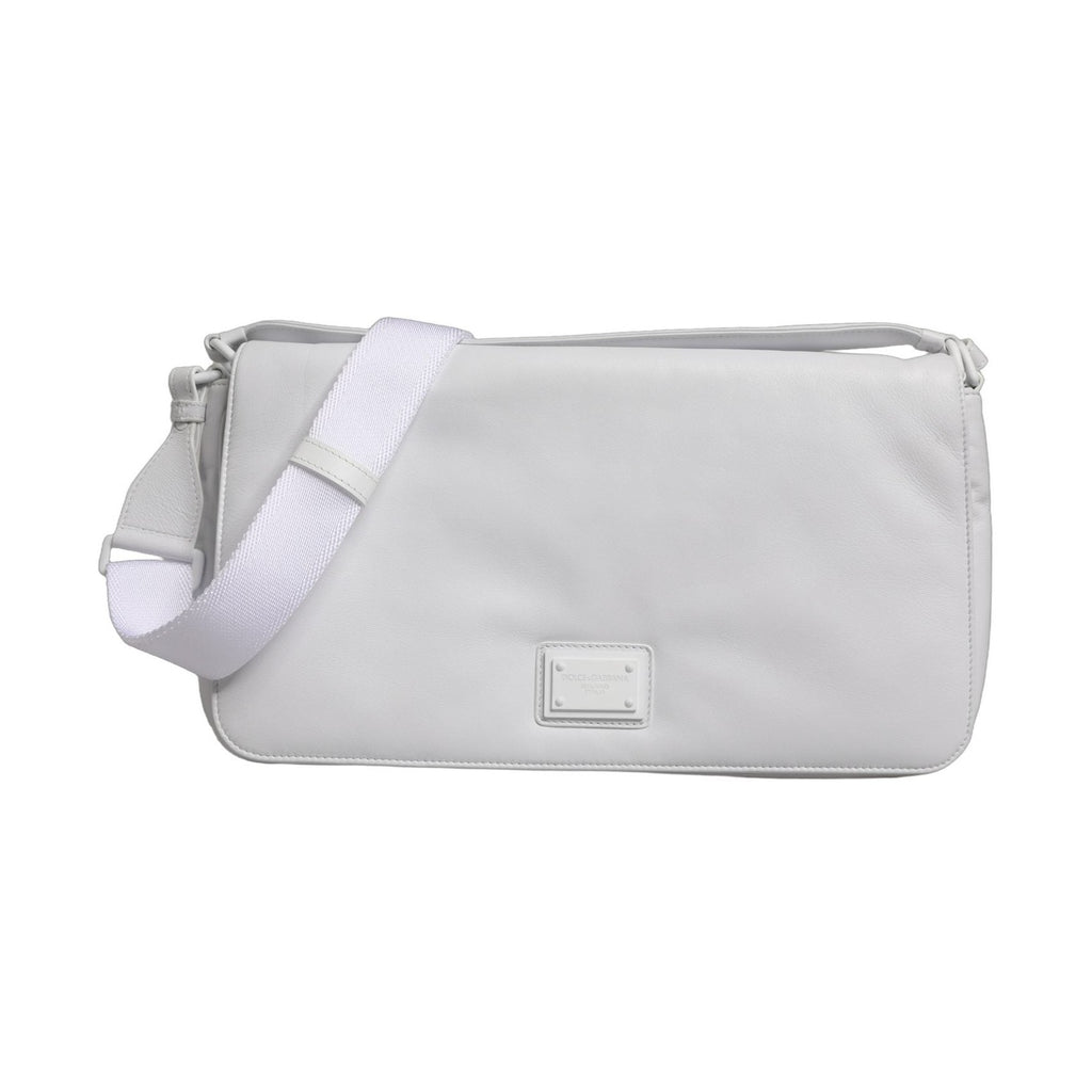Dolce & Gabbana White Logo Plaque Crossbody Shoulder Borse Women Bag
