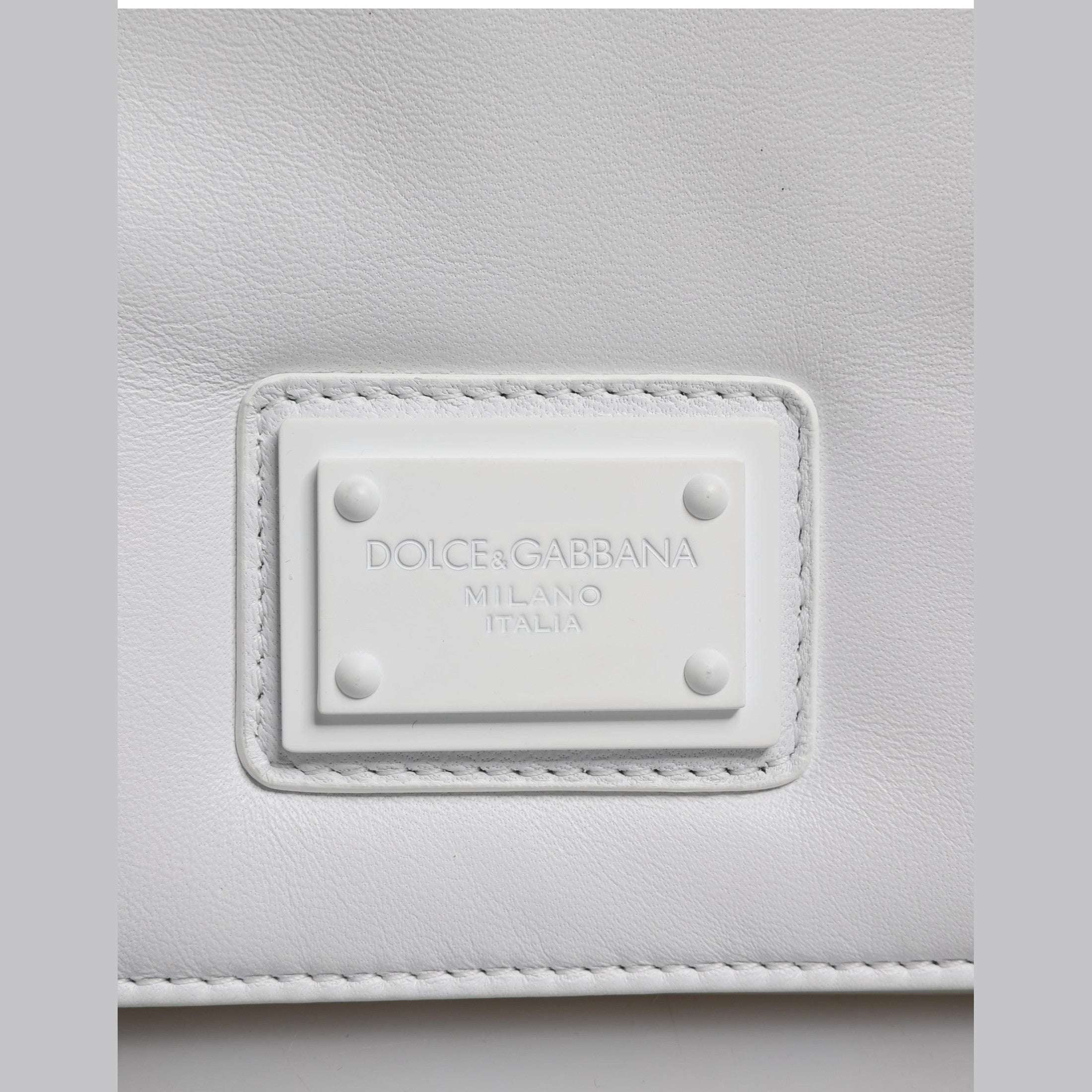 Dolce & Gabbana White Logo Plaque Crossbody Shoulder Borse Women Bag