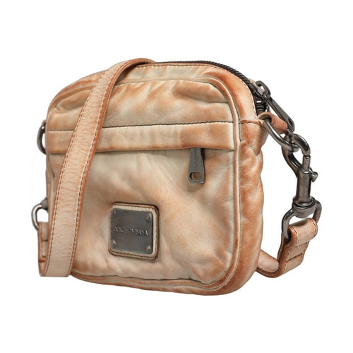 Dolce & Gabbana Beige Vintage Leather Logo Plaque Shoulder Borse Men Bag