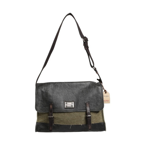 Dolce & Gabbana Military Green Two Tone Messenger Shoulder Borse Men Bag