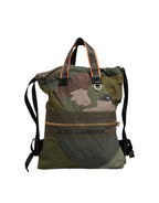 Dolce & Gabbana Military Green Patchwork Rucksack Backpack Borse Men Bag