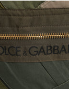 Dolce & Gabbana Military Green Patchwork Rucksack Backpack Borse Men Bag