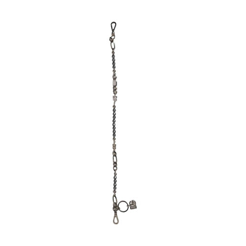 Dolce & Gabbana Silver Tone Chain Signature DG Logo Pendant Necklace