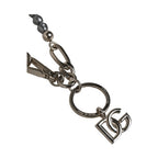 Dolce & Gabbana Silver Tone Chain Signature DG Logo Pendant Necklace