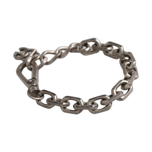 Dolce & Gabbana Silver Tone Heavy Chain Link Signature DG Logo Bracelet