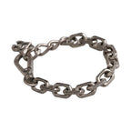 Dolce & Gabbana Silver Tone Heavy Chain Link Signature DG Logo Bracelet