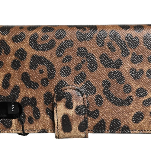 Dolce & Gabbana Flip Cover Brown Leopard Crystal iPhone X - XS Case