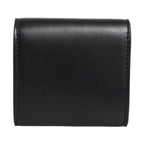 Dolce & Gabbana Black Calfskin Leather Logo Print Bifold CoinPurse Wallet