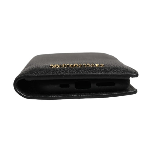 Dolce & Gabbana Case Flip Cover Black Calf Leather iPhone11 PRO Phone