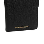 Dolce & Gabbana Case Flip Cover Black Calf Leather iPhone11 PRO Phone