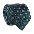 Dolce & Gabbana Dark Green Patterned Silk Adjustable Men Necktie Tie