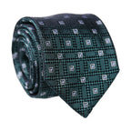 Dolce & Gabbana Dark Green Patterned Silk Adjustable Men Necktie Tie
