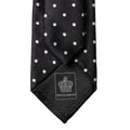 Dolce & Gabbana Black White Polka Dots Silk Adjustable Men Necktie Tie
