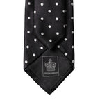 Dolce & Gabbana Black White Polka Dots Silk Adjustable Men Necktie Tie