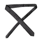 Dolce & Gabbana Black White Polka Dots Silk Adjustable Men Necktie Tie
