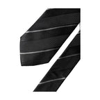 Dolce & Gabbana Black White Stripes 100% Silk Adjustable Men Necktie Tie