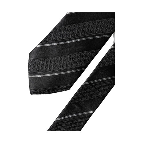 Dolce & Gabbana Black White Stripes 100% Silk Adjustable Men Necktie Tie