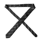 Dolce & Gabbana Black White Stripes 100% Silk Adjustable Men Necktie Tie
