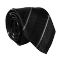 Dolce & Gabbana Black White Stripes 100% Silk Adjustable Men Necktie Tie