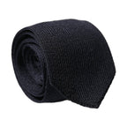 Dolce & Gabbana Dark Blue Solid 100% Silk Adjustable Men Necktie Tie