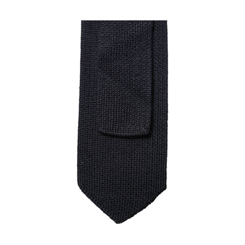 Dolce & Gabbana Dark Blue Solid 100% Silk Adjustable Men Necktie Tie