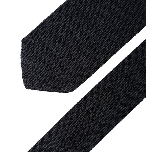 Dolce & Gabbana Dark Blue Solid 100% Silk Adjustable Men Necktie Tie