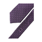 Dolce & Gabbana Purple Patterned 100% Silk Adjustable Men Necktie Tie