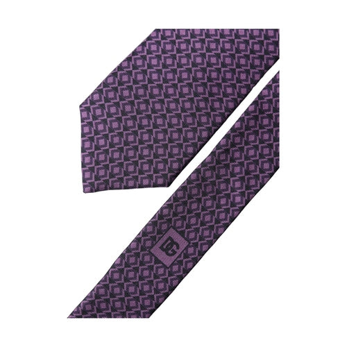 Dolce & Gabbana Purple Patterned 100% Silk Adjustable Men Necktie Tie