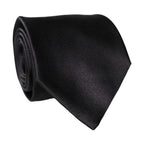 Dolce & Gabbana Brown Logo Embroidery Silk Adjustable Men Necktie Tie