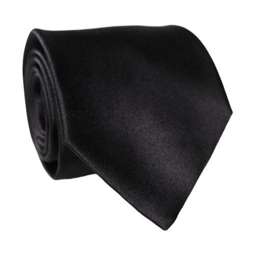 Dolce & Gabbana Brown Logo Embroidery Silk Adjustable Men Necktie Tie