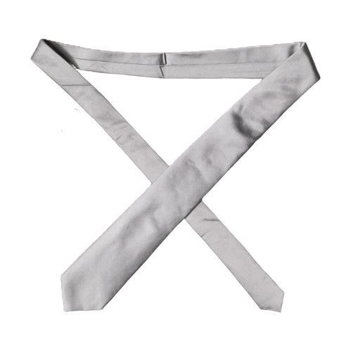 Dolce & Gabbana Gray Satin 100% Silk Adjustable Men Tied Necktie Tie