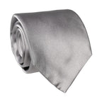 Dolce & Gabbana Gray Satin 100% Silk Adjustable Men Tied Necktie Tie