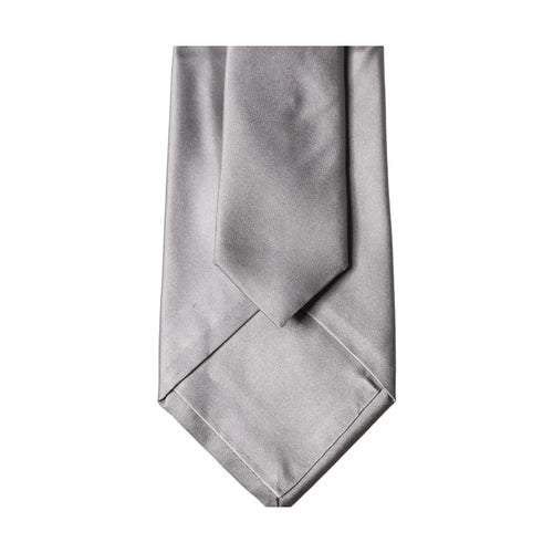 Dolce & Gabbana Gray Satin 100% Silk Adjustable Men Tied Necktie Tie