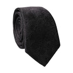 Dolce & Gabbana Black Floral Brocade Silk Adjustable Men Tied Necktie Tie