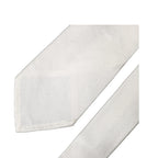Dolce & Gabbana White Solid Silk Blend Adjustable Men Tied Necktie Tie
