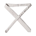 Dolce & Gabbana Light Gray Silk Satin Wide Adjustable Men Necktie Tie