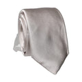 Light Gray Silk Satin Wide Adjustable Men Necktie Tie