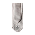 Dolce & Gabbana Light Gray Silk Satin Wide Adjustable Men Necktie Tie