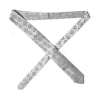 Dolce & Gabbana Silver Gray Paisley Silk Adjustable Men Tied Necktie Tie