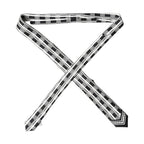 Dolce & Gabbana Black White Abstract Silk Adjustable Men Tied Necktie Tie
