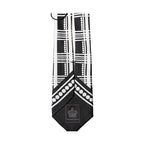 Dolce & Gabbana Black White Abstract Silk Adjustable Men Tied Necktie Tie