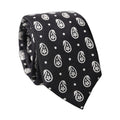 Dolce & Gabbana Black Paisley 100% Silk Adjustable Men Tied Necktie Tie