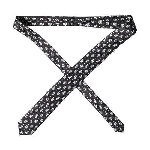 Dolce & Gabbana Black Paisley 100% Silk Adjustable Men Tied Necktie Tie