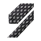 Dolce & Gabbana Black Paisley 100% Silk Adjustable Men Tied Necktie Tie